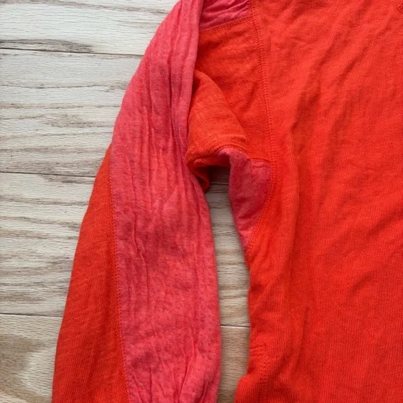 Free People Boxy Orange Henley - size XS - Picture 6 of 8